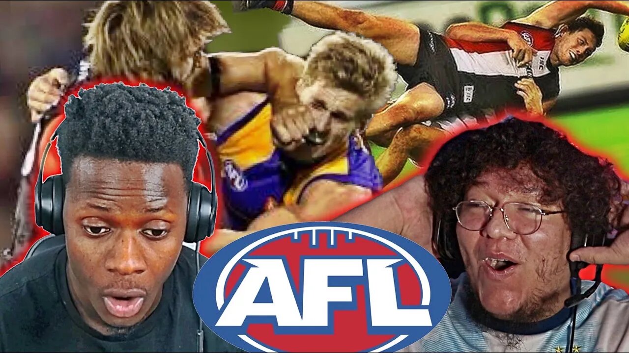 American & British React to AFL Biggest HITS & BUMPS