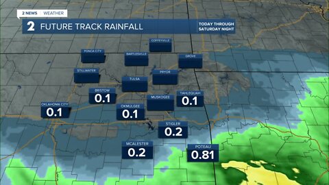Some showers Friday night and Saturday