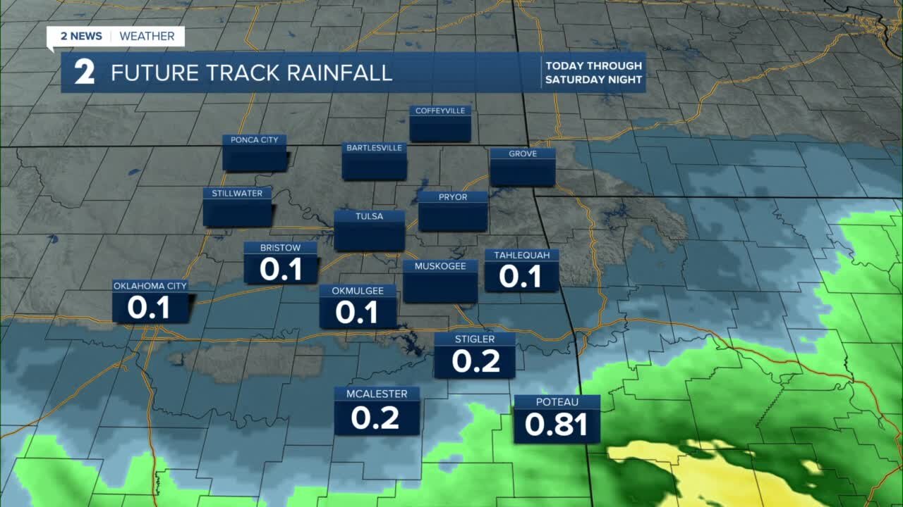 Some showers Friday night and Saturday