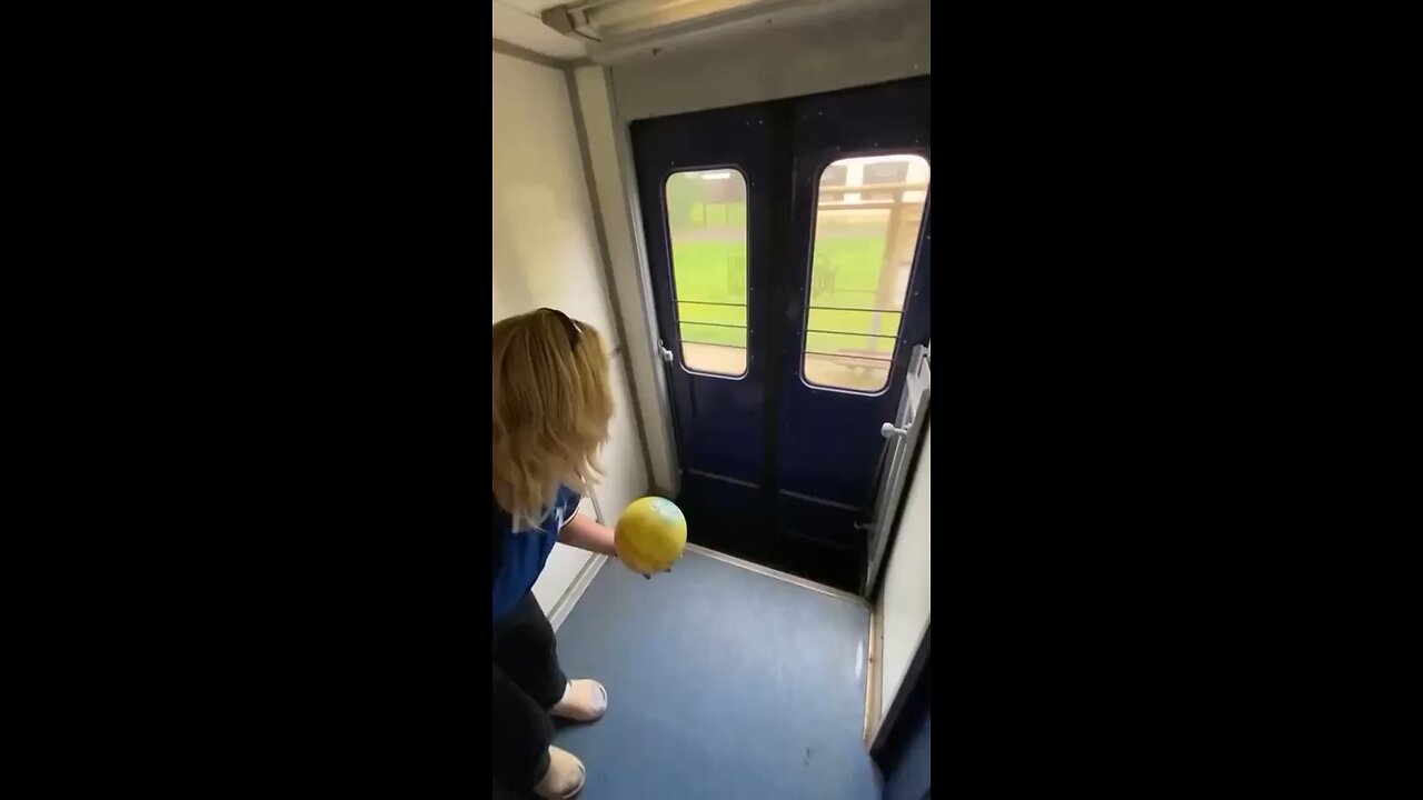 When Kicking a ball off a train backfires