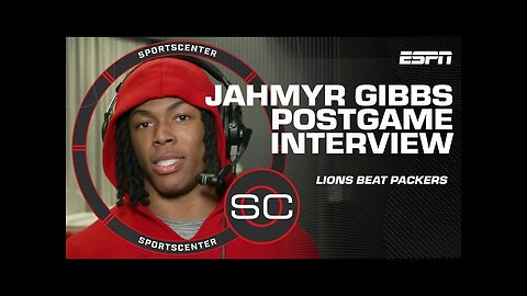 Jahmyr Gibbs talks Lions’ GW drive to beat Packers & clinch playoff berth | SportsCenter