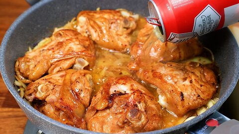 Just pour beer on the chicken thighs! It s so easy and delicious that you can cook this everyday