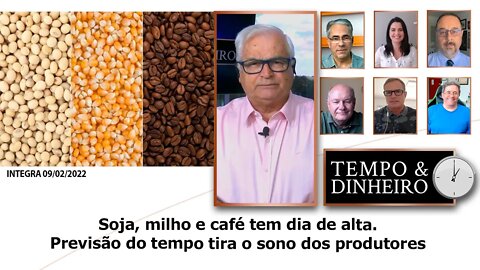 Soja , milho e café tem dia de alta. Previsão do tempo tira o sono dos produtores