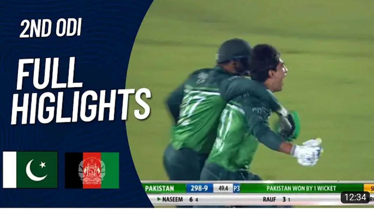 Pakistan vs Afghanistan 2nd ODI highlights