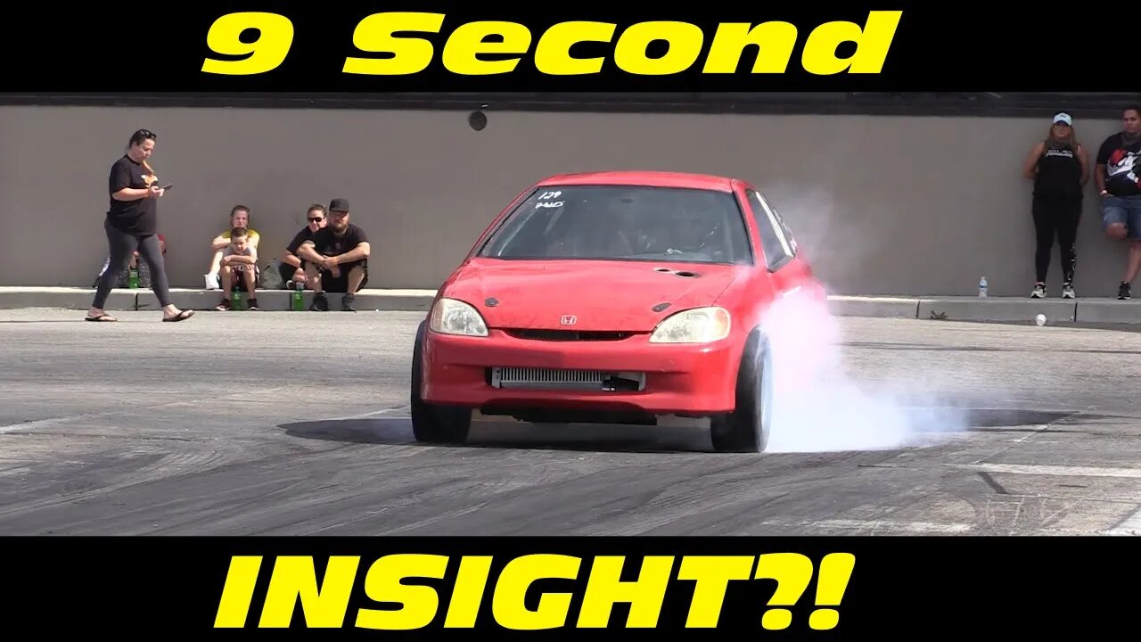 9 Second Honda INSIGHT Drag Racing Import Face Off