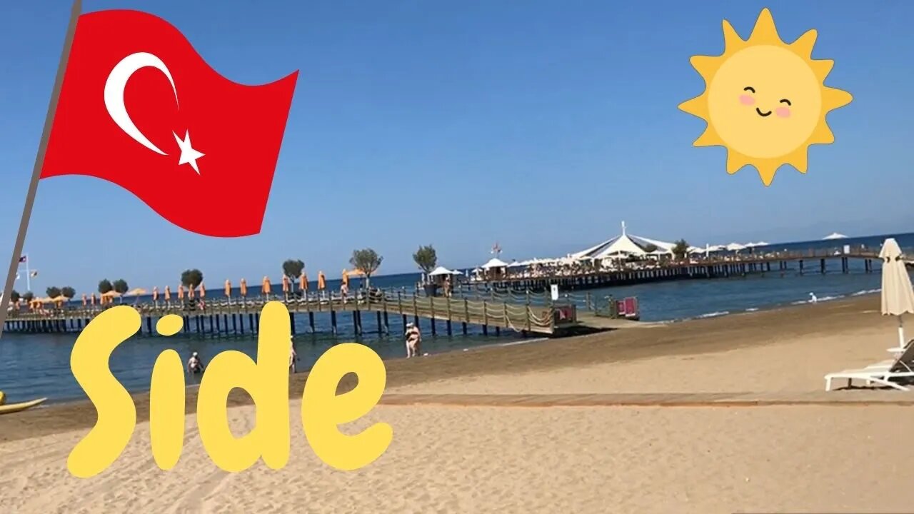 Am Strand von Side Türkei Juli 2023