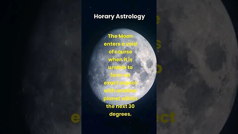 Three ways the Moon is Void of Course. #horaryastrology #astrologyshorts #shorts