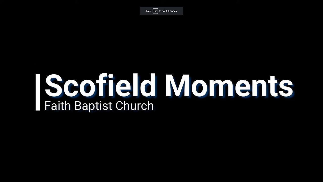 Scofield Moments | #1