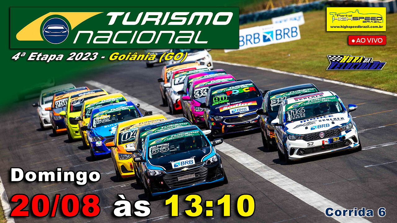 🔴 TURISMO NACIONAL | Corrida 6 | 4ª Etapa 2023 - Goiânia (GO) | Ao Vivo