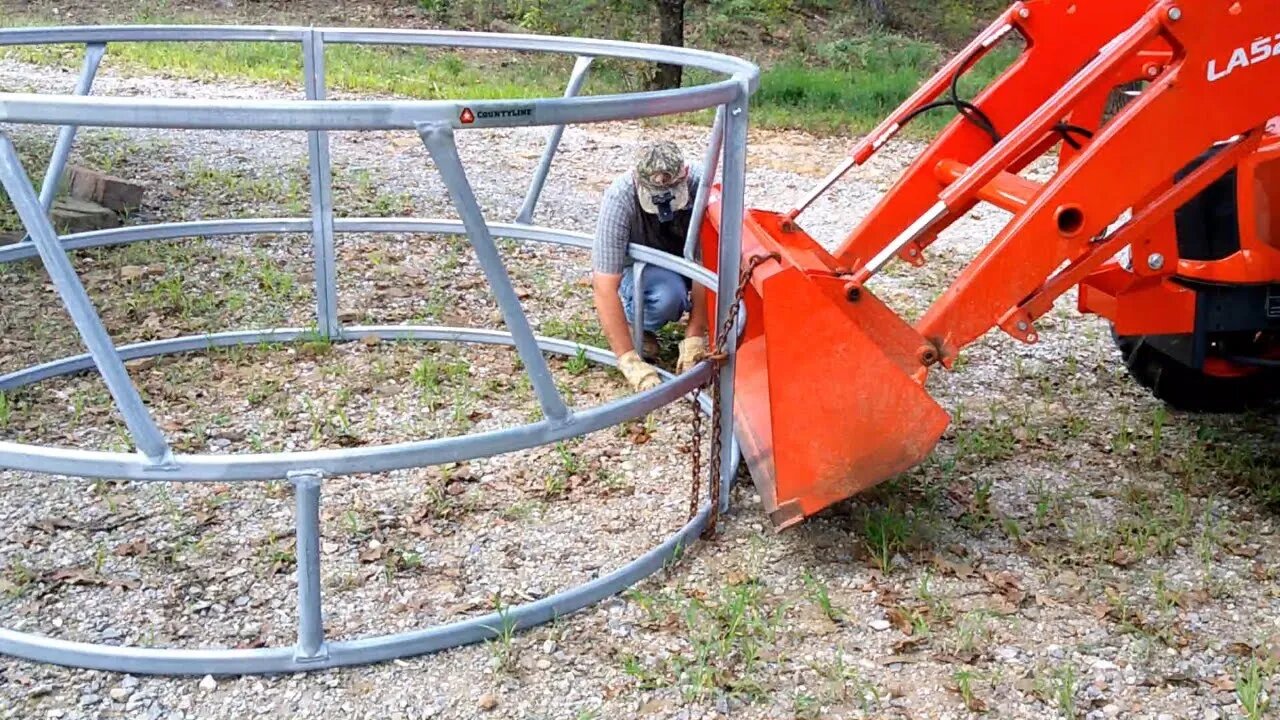 New round bale ring and winter hay supply.