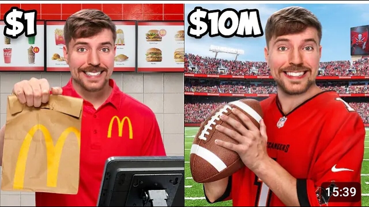 $1 vs $10,000,000 Job! MrBeast 209M views 11