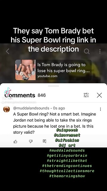 Tom Brady bets super-bowl ring? No way.