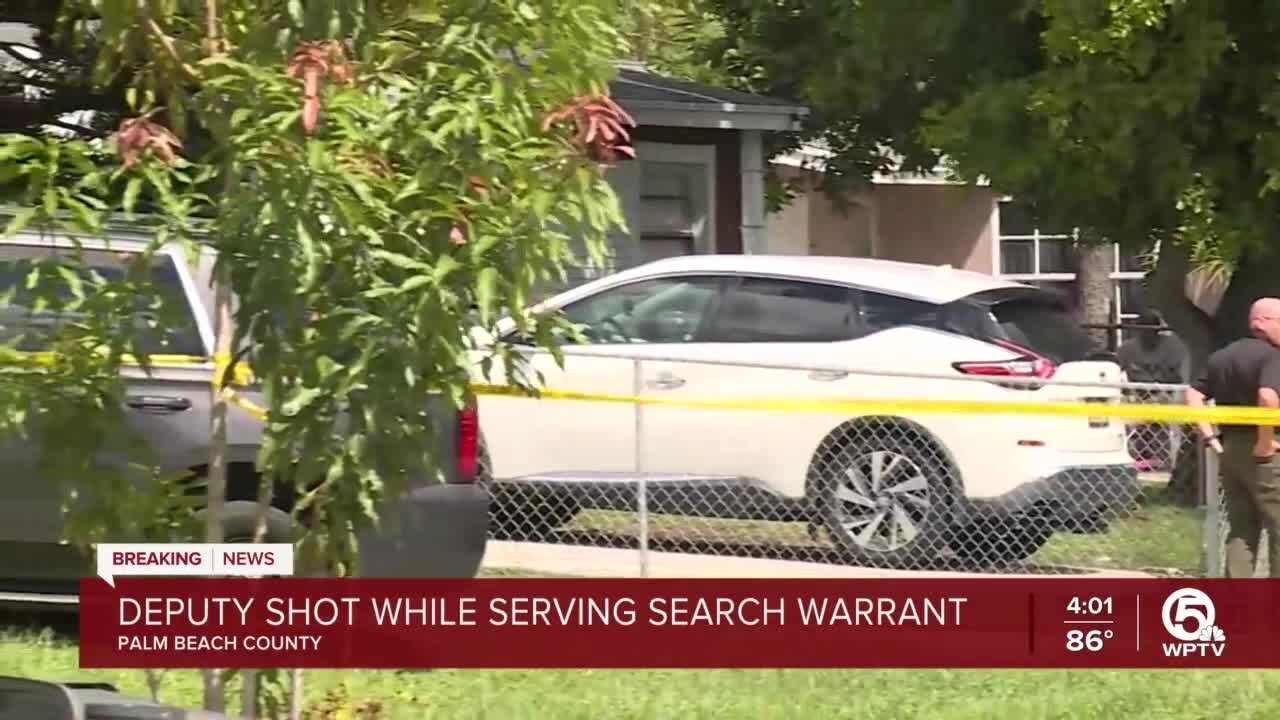 Palm Beach County deputy shot while serving search warrant at home near West Palm Beach