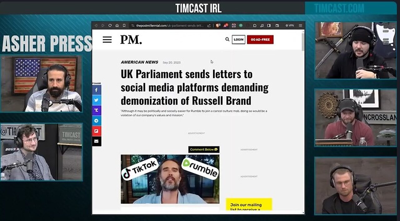 Russell Brand Conspiracy PROVEN TRUE, UK GOV CAUGHT Targeting Him - Tim Pool