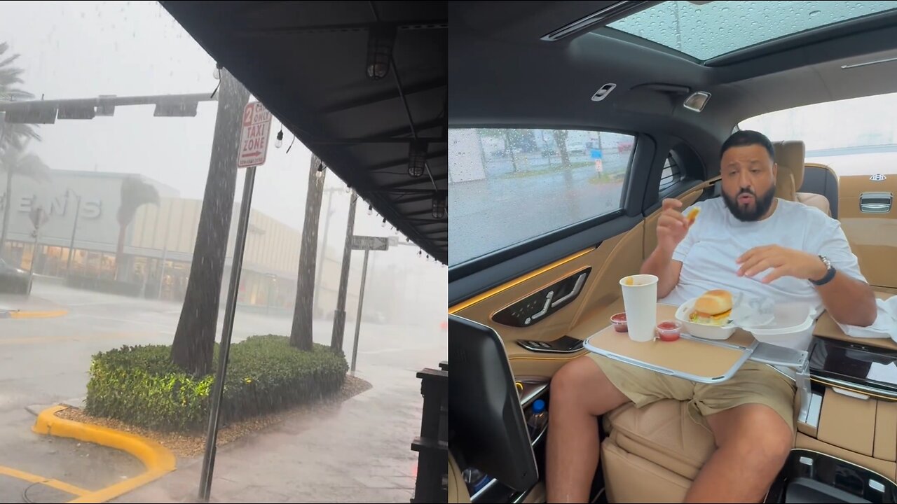 Burger Feast & Maybach Cruise: DJ Khaled's Rainy Miami Affair