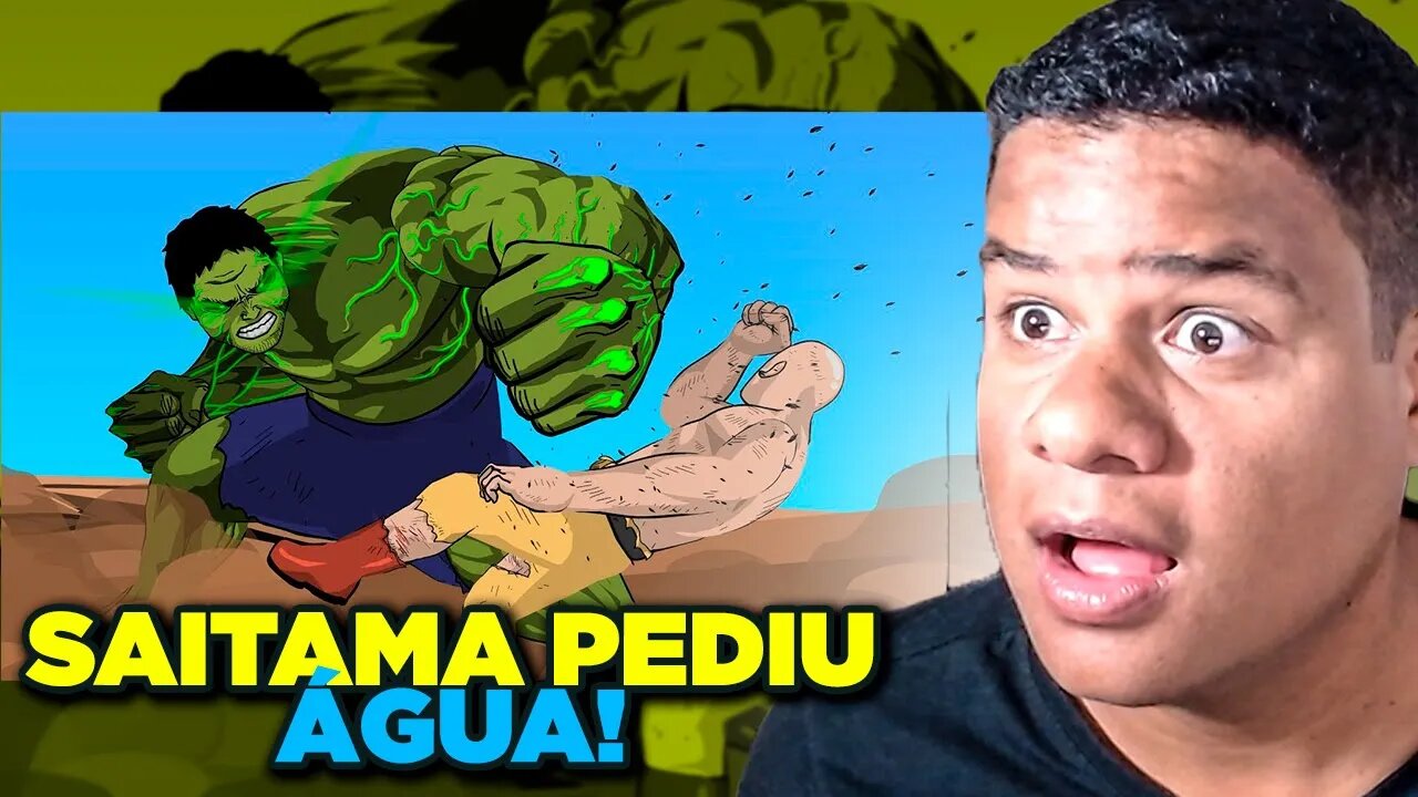 MUITA PORRADA! HULK VS SAITAMA ANIMATION (Final) - | React Anime Pro