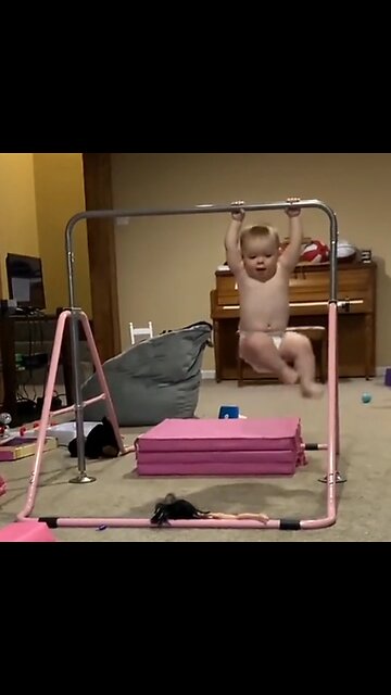 Cute babies toys scared , cute baby boy try exercise , cuteness overload