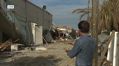 Kenan Scott tours damage of Fort Myers Beach