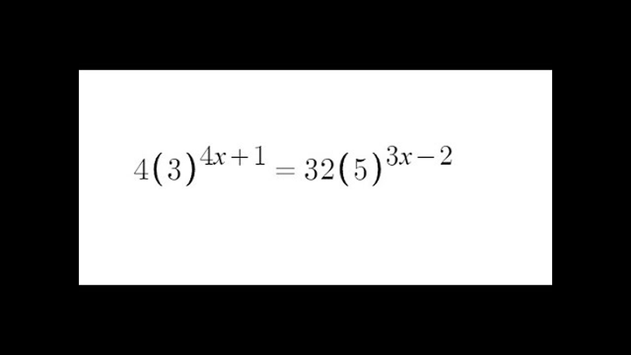 Grade 12 Advanced Functions - Solving Exponential Equation (ch 8.5)