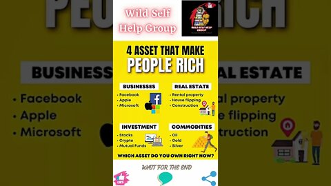 🔥4 assets that make people rich🔥#shorts🔥#wildselfhelpgroup🔥6 September 2022🔥