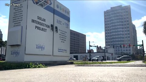 Tampa intersection uses solar-powered sidewalk