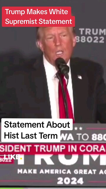 Trump Live on Rumble let's his White Supremecy Slip