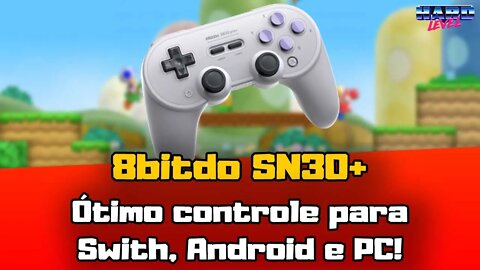 Unboxing e Review - 8Bitdo SN30+ Ótimo controle para Switch, Android e PC!