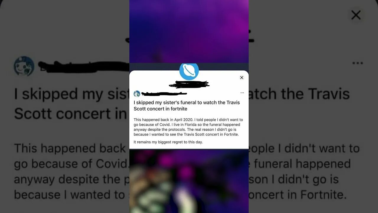 Skipping A FUNERAL To See A Travis Scott Fortnite Concert #shorts
