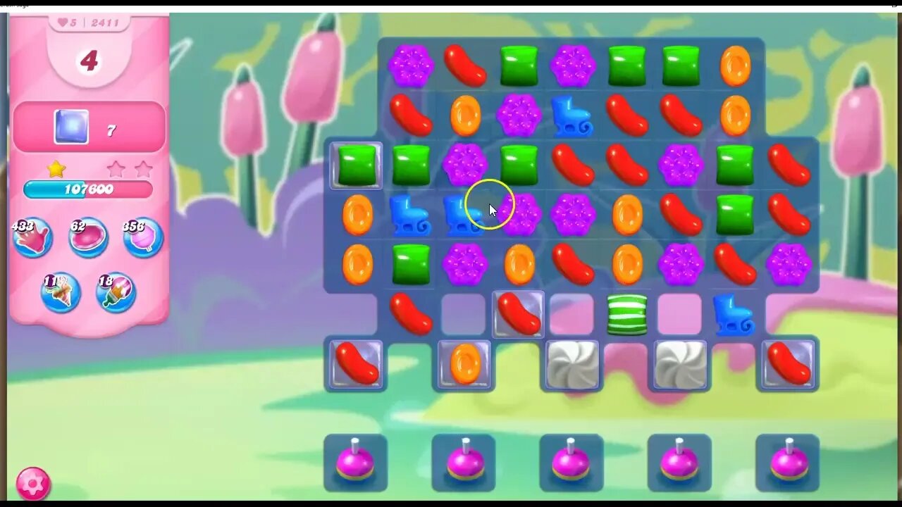 Candy Crush Level 2411 Talkthrough, 20 Moves 0 Boosters