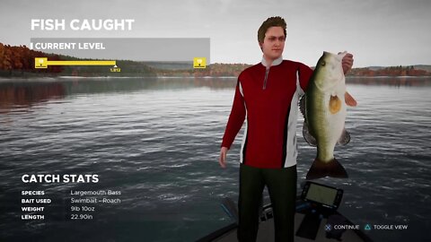 Fishing Sim World level 18 part 4 Catching three Bass under 4 minutes!