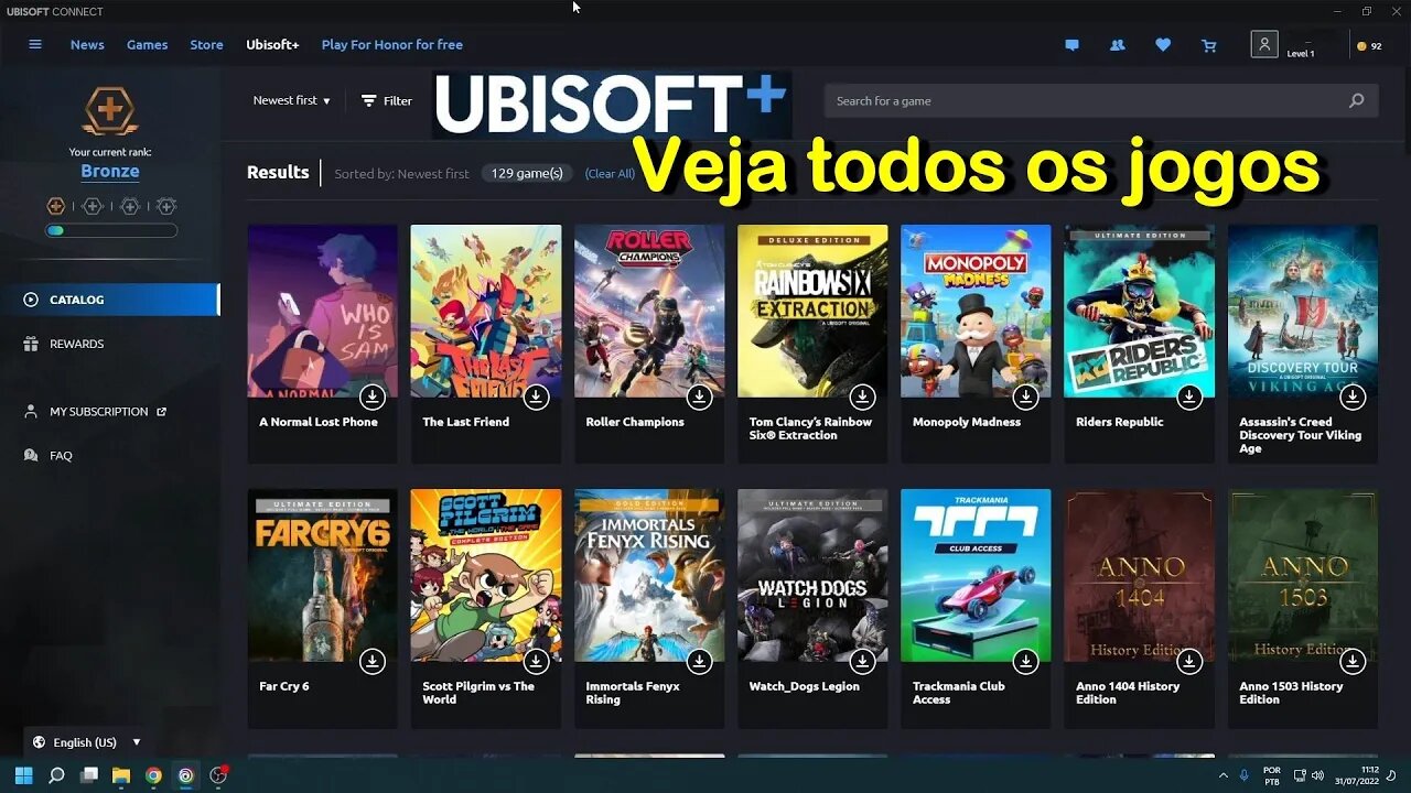 Ubisoft+ conheça todos os jogos disponíveis