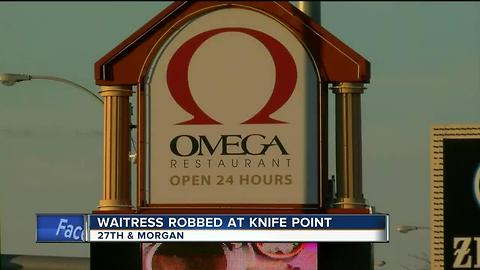 Robbery suspect holds Omega Restaurant waitress at knifepoint