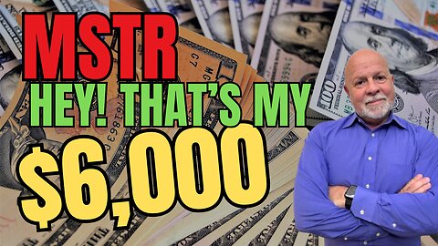 MicroStrategy (MSTR) is dropping a bit today and I am taking another $6K in income. See how