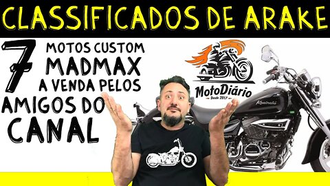 MOTO BOA E BARATA: 7 Motos Custom MADMAX ANUNCIADAS POR AMIGOS do CANAL