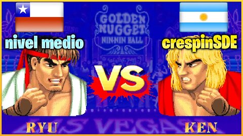 Street Fighter II': Champion Edition (nivel medio Vs. crespinSDE) [Chile Vs. Argentina]