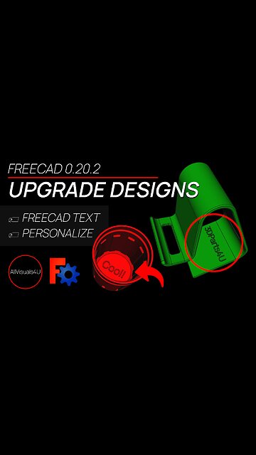 🅰 How To Personalize Your Designs - Engrave Letters - FreeCAD Text On Surface