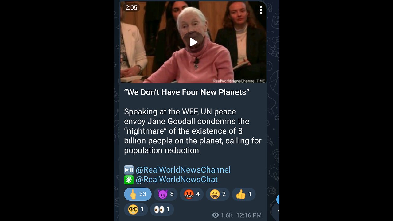 News Shorts: Jane Goodall wants Depopulation