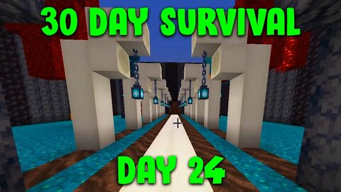 I Built A Castle That Leads To An Ancient Debris Throne | Minecraft - 30 Day Survival Day #24