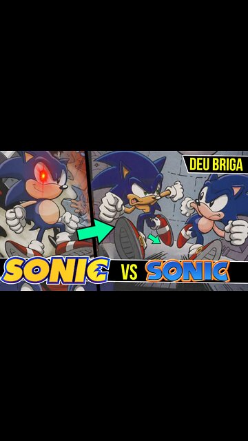 Luta do Sonic vs Sonic Classico ?! | Sonic X #shorts