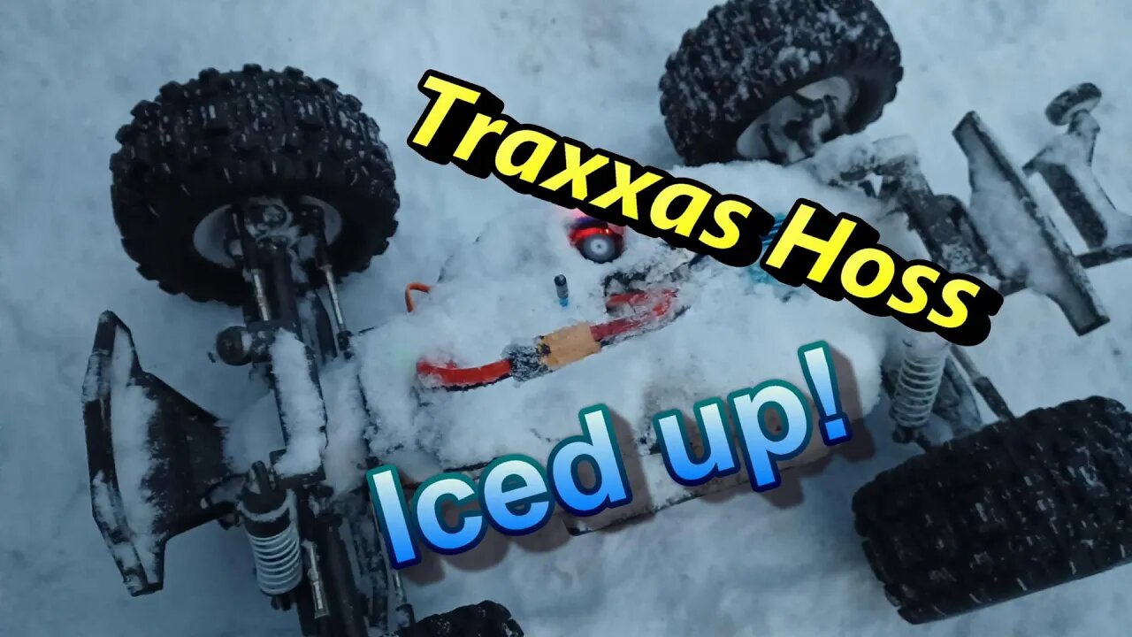 Traxxas Hoss on Icey road