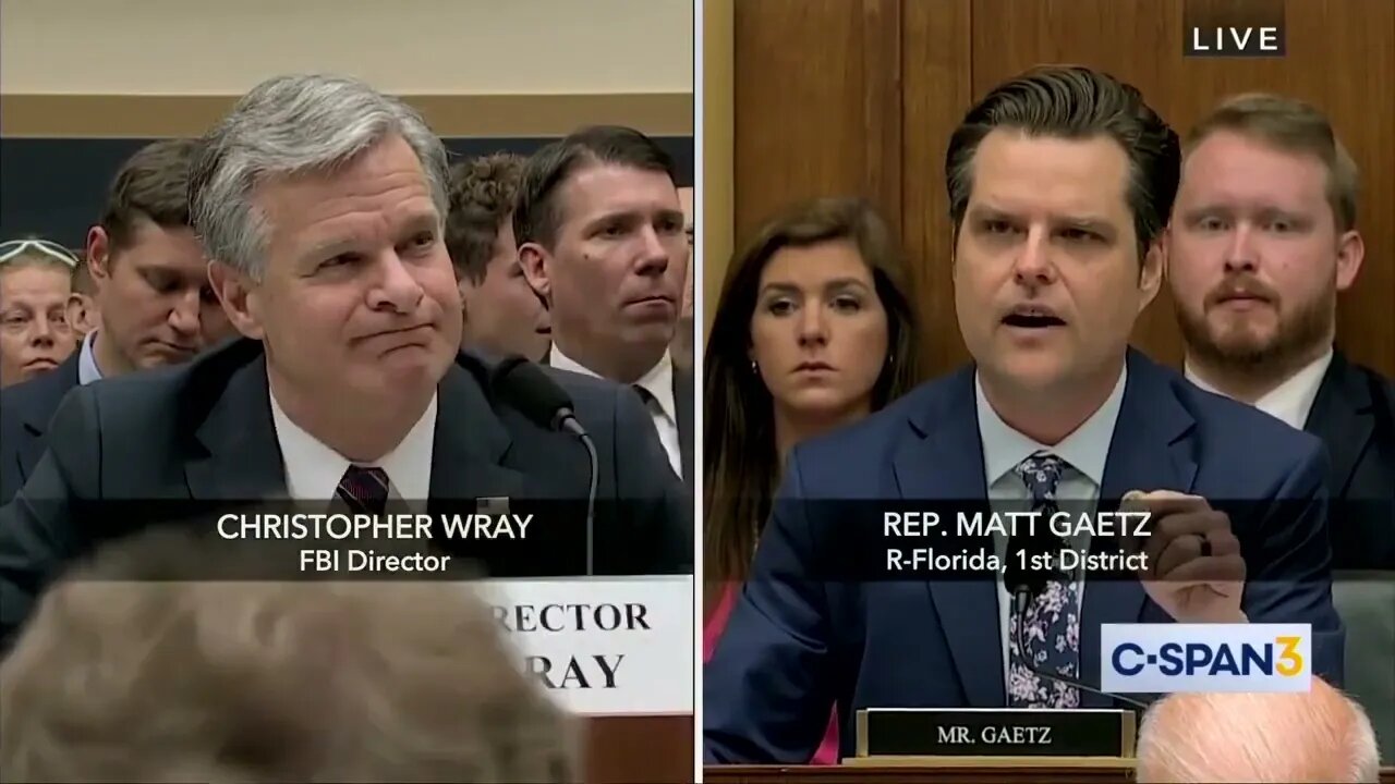 Gaetz Takes On FBI Director Wray for Protecting Bidens