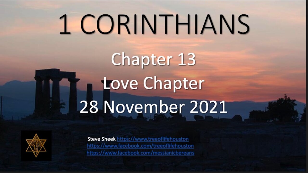 I Corinthaians 13 The Love Chapter