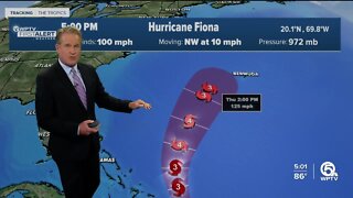 Hurricane Fiona, 5 p.m. on Sept. 19, 2022