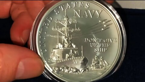 U.S. Navy 2.5 Ounce Silver Medal UNBOXING!!