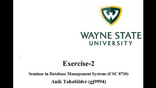 Anik CSC 8710 Exercise 2