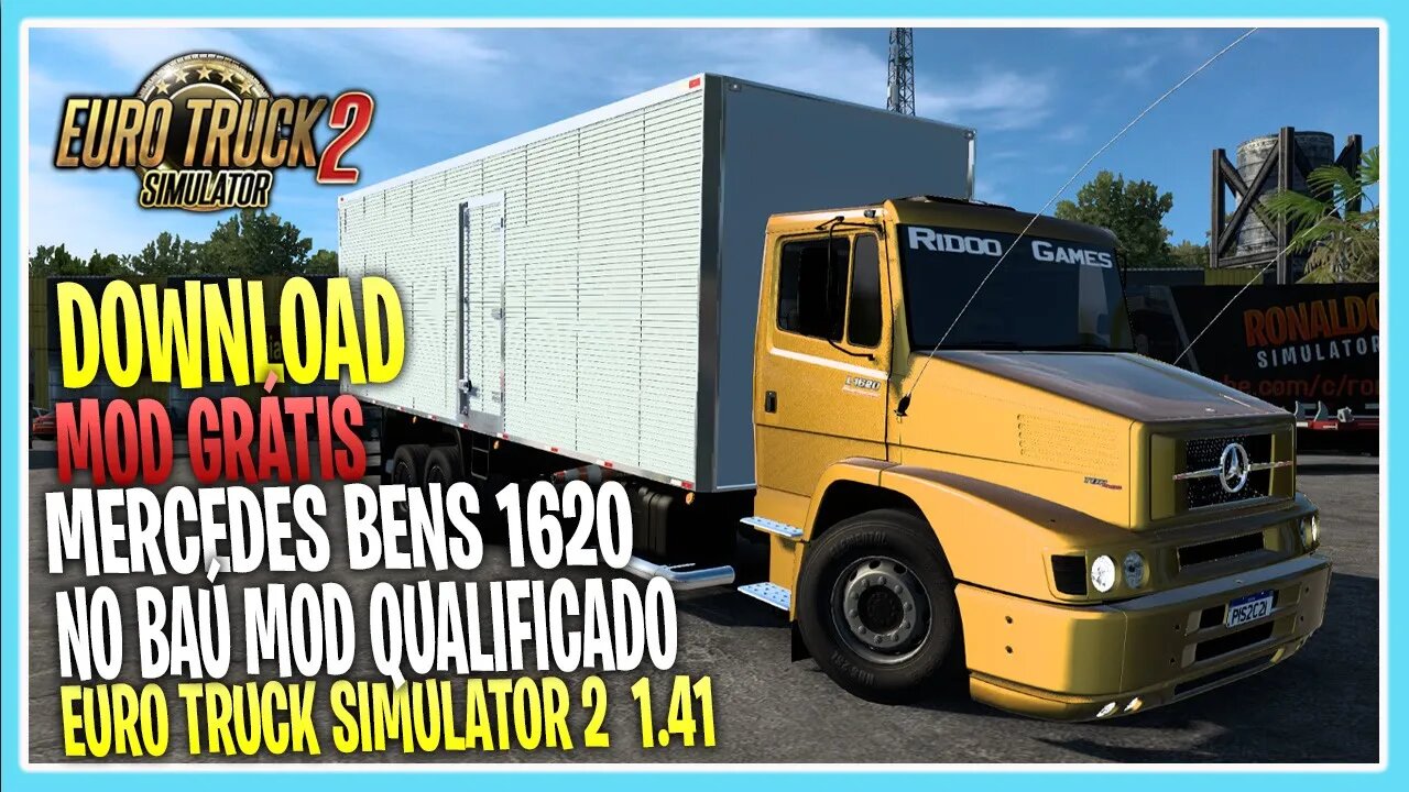 MODS ETS2 MERCEDES BENS 1620 NO BAÚ MOD QUALIFICADO EURO TRUCK SIMULATOR 2 1.41