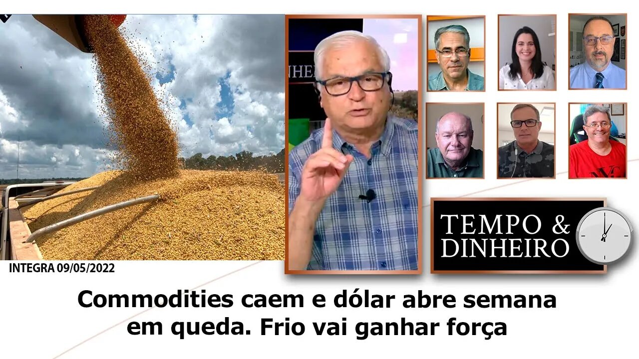 Commodities caem e dólar abre semana em queda. Frio vai ganhar força