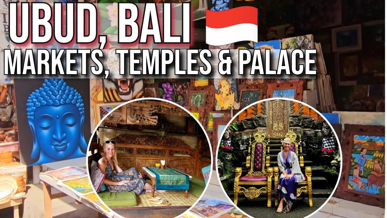 A Day in Ubud, Bali! | Experiencing Art, Markets, a Palace & Temples | Indonesia! 🌴✨