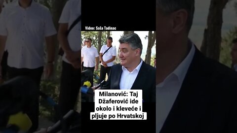 Milanović: Taj Džaferović ide okolo i kleveće i pljuje po Hrvatskoj
