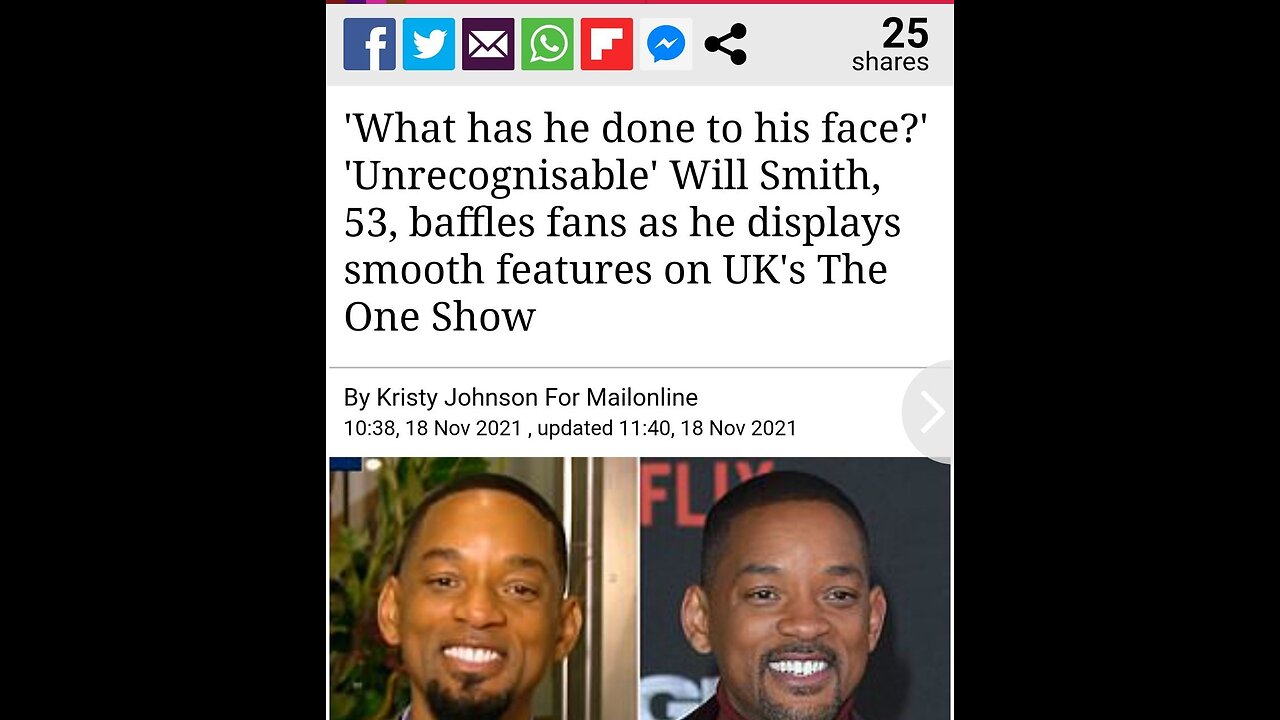 ITS POSSIBLE WILL SMITH IS A CLONE & HAS BEEN REPLACED